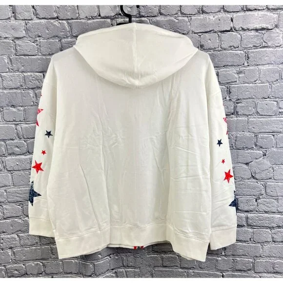 Eddie Bauer Cozy Camp Star Graphic USA Drawstring Full Zip Hoodie Size 2XL - Picture 2 of 13